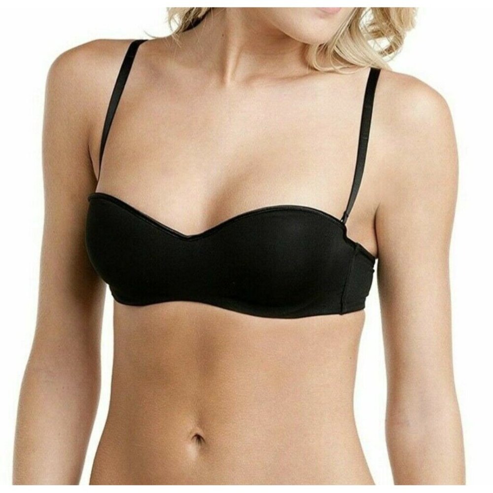 🆕NATORI Reflex Push-Up Strapless Convertible Bra 34C Black #774495 - Picture 4 of 11